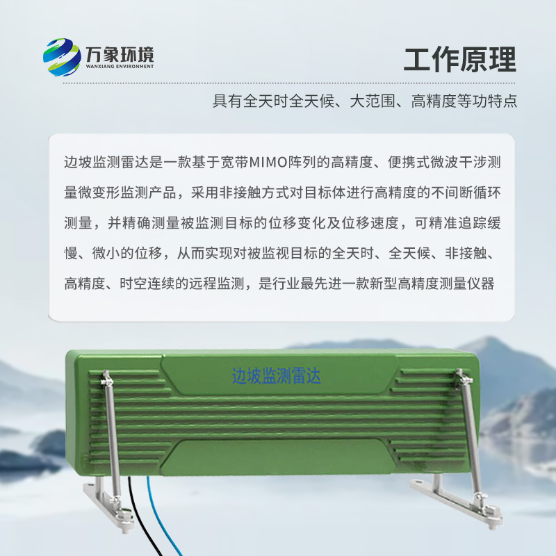 邊坡穩(wěn)定監(jiān)測(cè)雷達(dá)可精準(zhǔn)追蹤緩慢、微小的位移