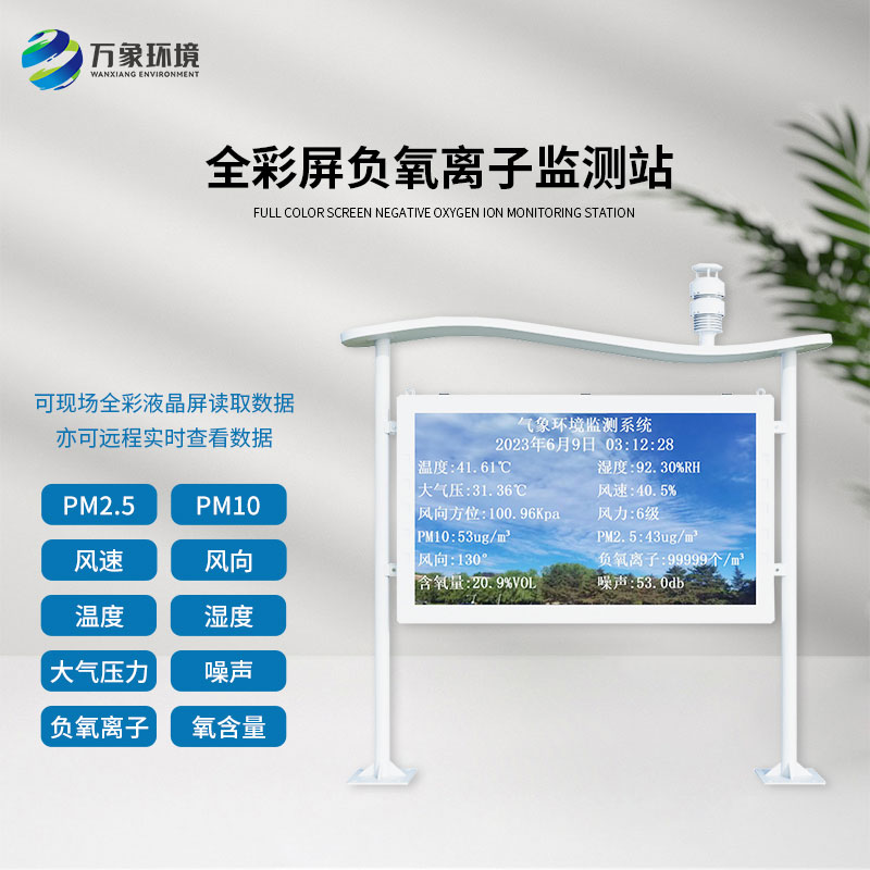 全彩屏一體化負(fù)氧離子監(jiān)測(cè)站對(duì)于公園景區(qū)有什么幫助？