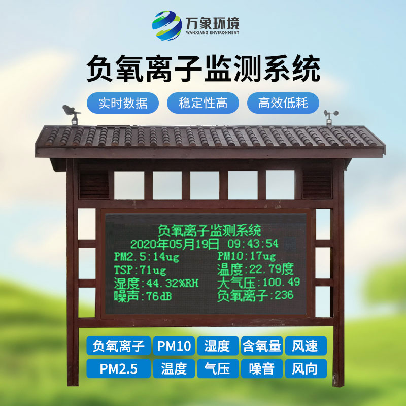 景區(qū)空氣負(fù)氧離子監(jiān)測儀選擇萬象環(huán)境廠家