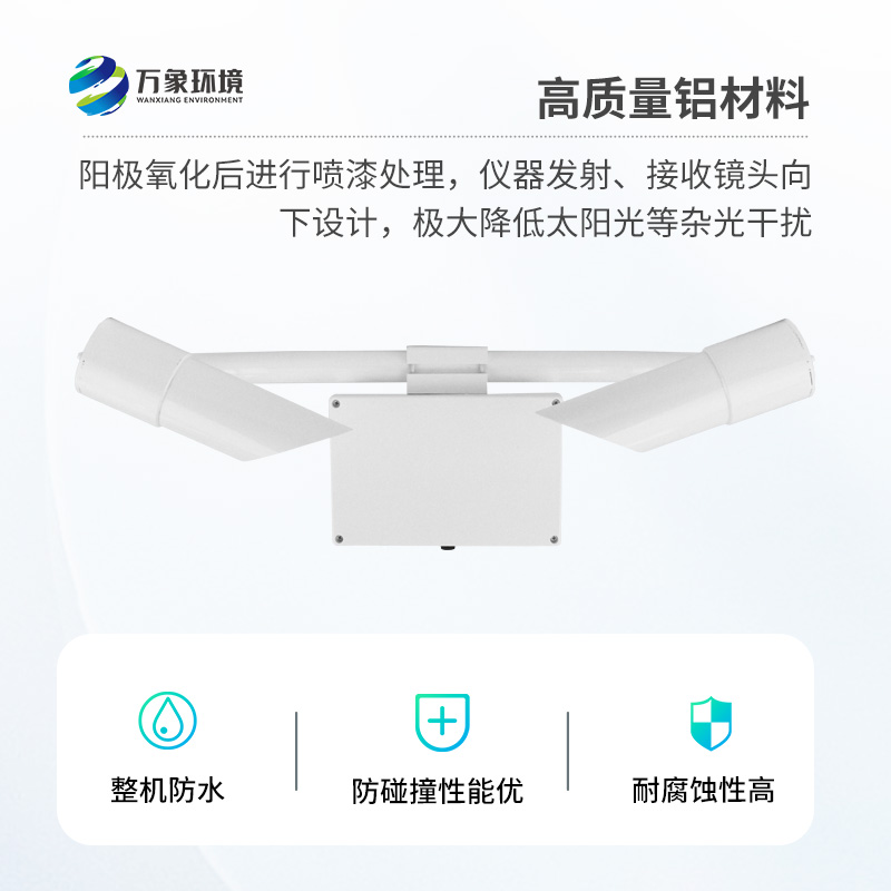 天氣現(xiàn)象傳感器采用前向散射法測(cè)量空氣總消光系數(shù)，進(jìn)而計(jì)算當(dāng)前能見(jiàn)度